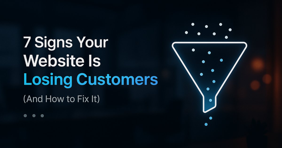 7 Signs Your Business Website Is Losing You Customers (And How to Fix It)